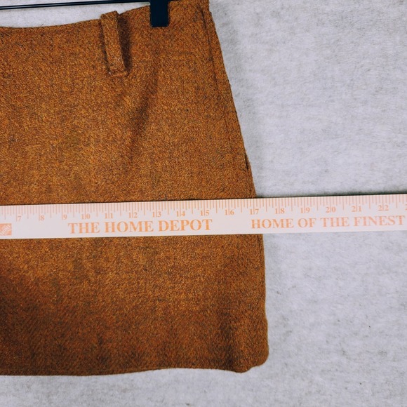 1970s Wool Mini Skirt Brown Small Dark Academia Library‎ Preppy Feminine Skirt - Picture 13 of 15